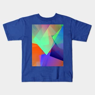 Cubic in Orange, Blue, and Lime Kids T-Shirt